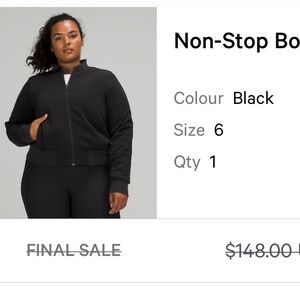 Lululemon bomber jacket